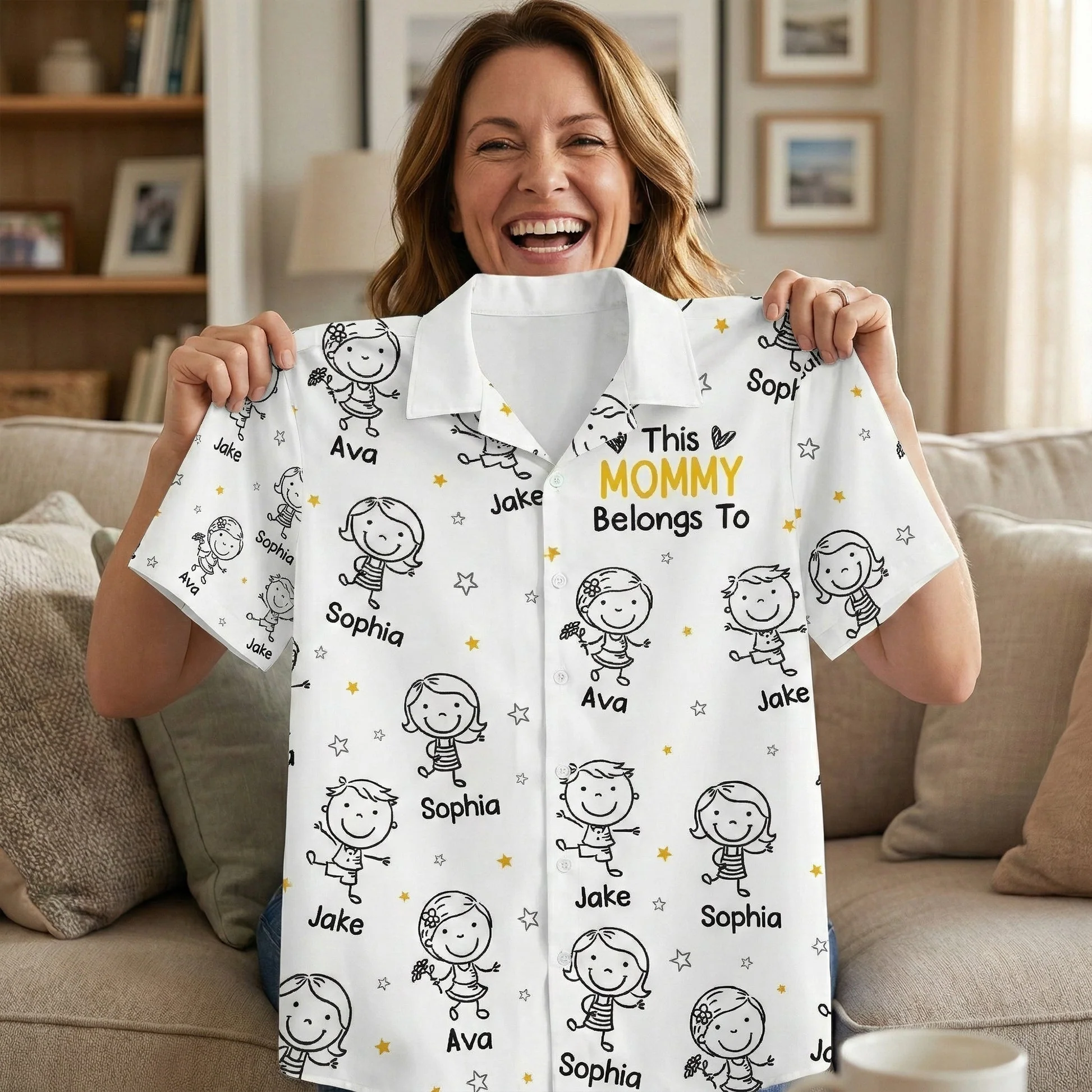 Personalized Hawaiian Shirt This Mommy Belongs To Custom Print Vacation Style Unique Gift for Mom - Image 5