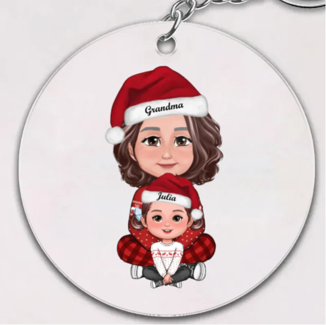 Personalized Grandma and Grandchild Christmas Ornament - Custom Family Gift Keepsake for Holiday Memories - Image 5