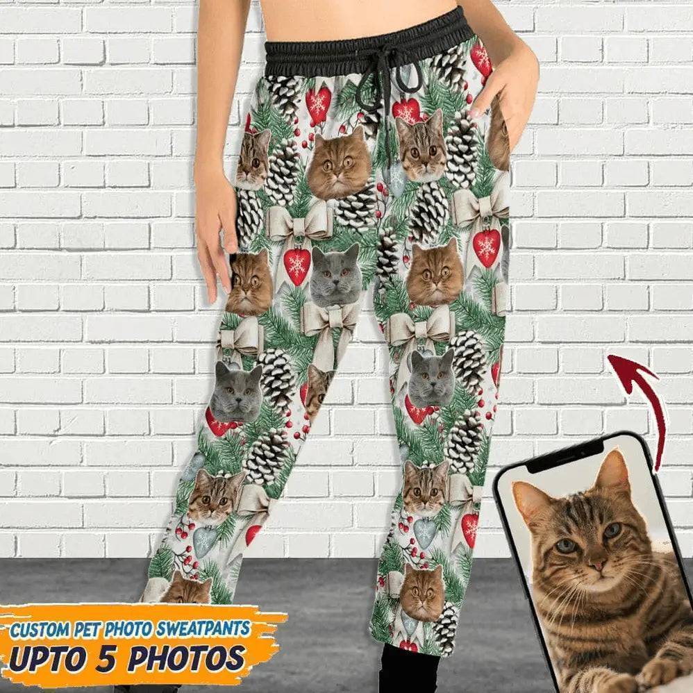 Custom Photo With Christmas Pattern Dog Men and Women's Sweatpants - Any Dog Lover Will Be Moved By This Gift - Image 3