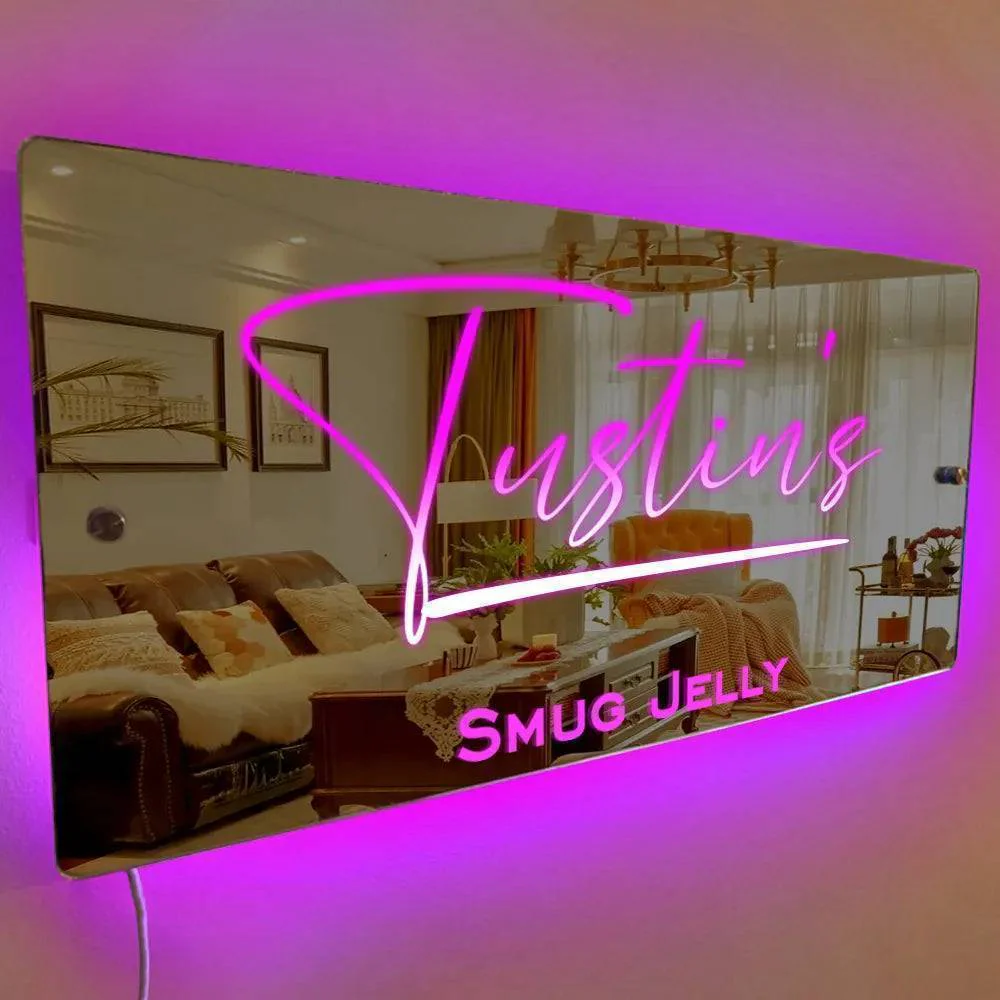 Personalized Affirmations Mirror - Light Colorful - Bedroom Lamp - Custom Name - Image 2