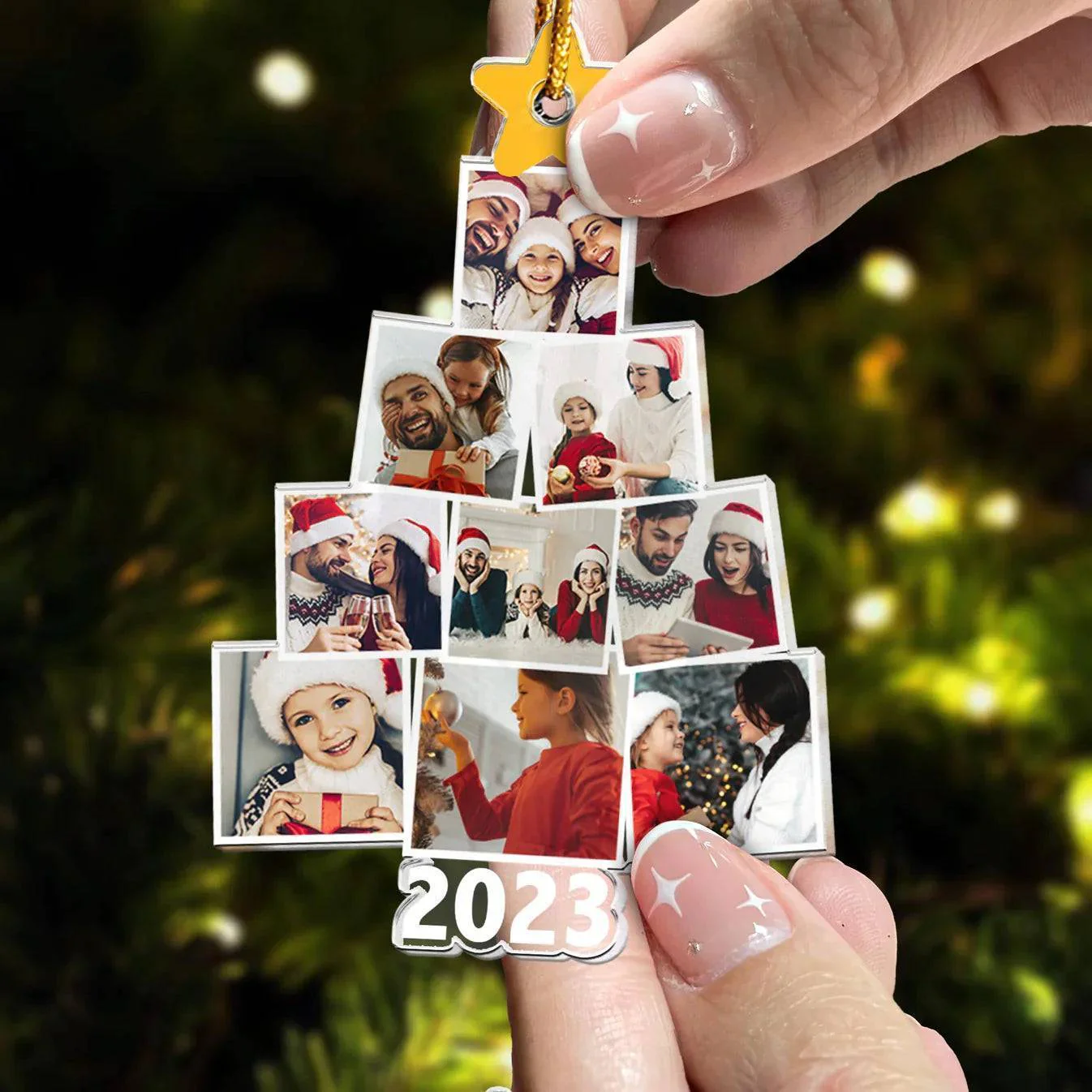 Personalized Acrylic Ornament Photo Collage for Christmas Tree Decor, Sweet Baby Memory, Unique Gift for New Parents - Image 3