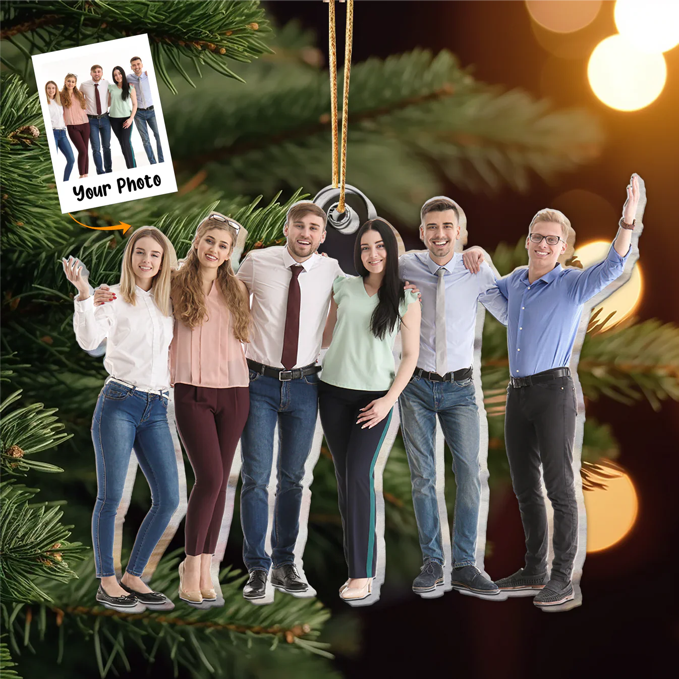 Coworker Gift - Personalized Acrylic Photo Ornament - Image 2
