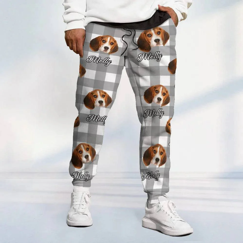 Custom Photo With Colorful Background For Dog/Cat Lovers Sweatpants - Image 3