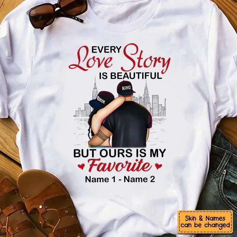 ‘Our Love Tale’ Custom Apparel - Choose T-Shirt, Sweatshirt, or Hoodie - Personalized with Your Unique Story - Image 4