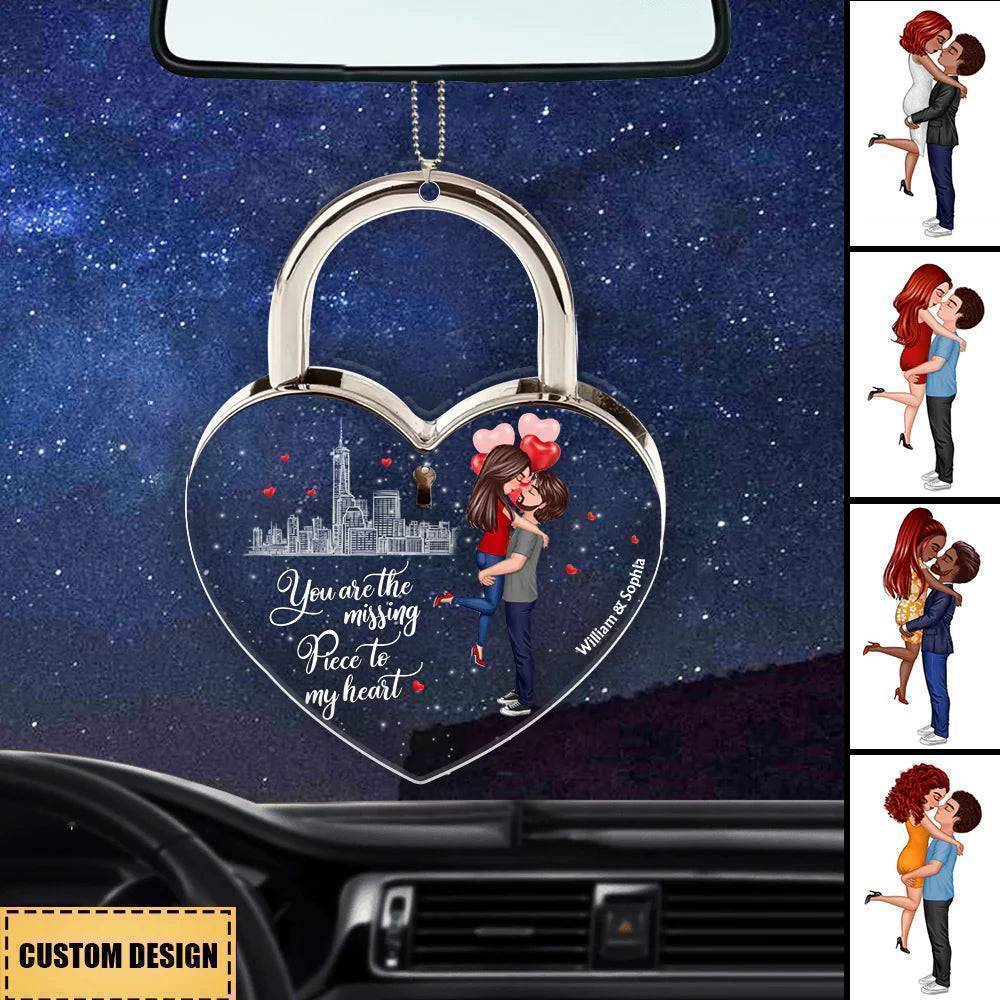 Kiss of Love - Customized Acrylic Car Ornament for Couples - Romantic Valentine's & Anniversary Gift - Image 3