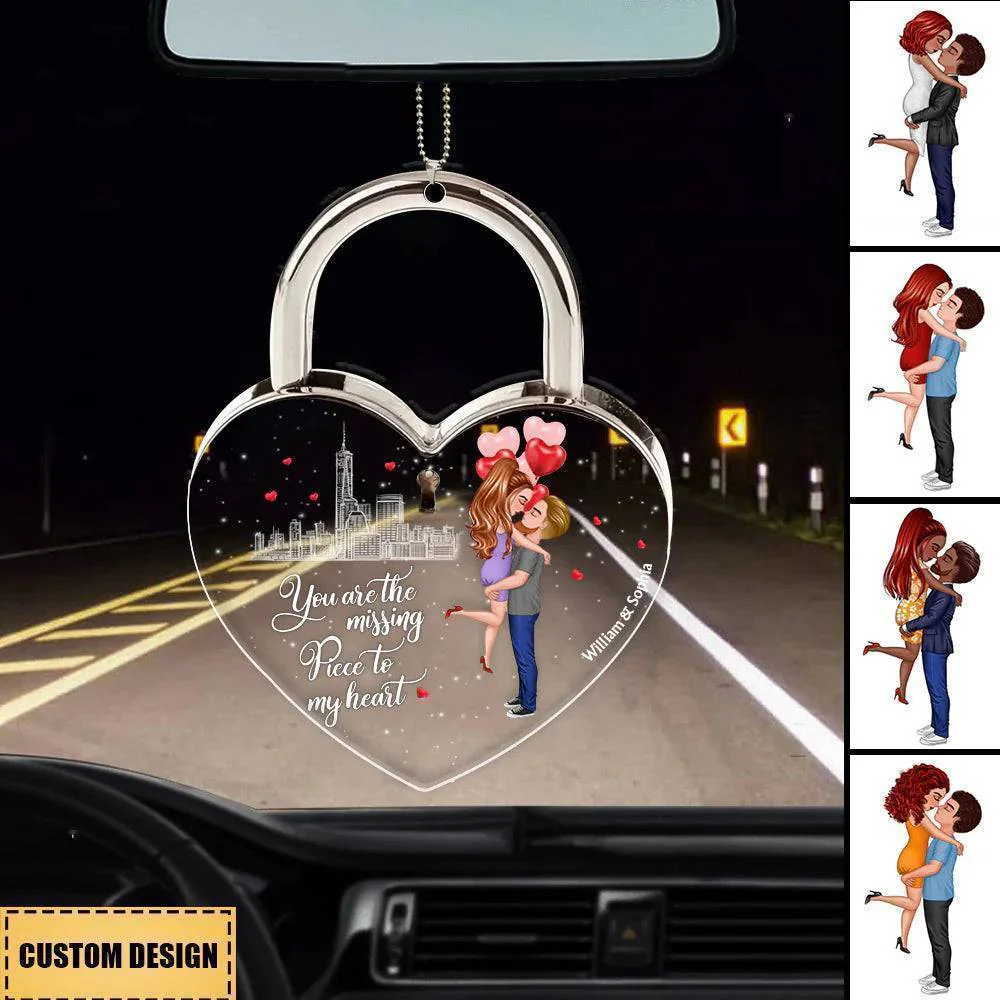 Kiss of Love - Customized Acrylic Car Ornament for Couples - Romantic Valentine's & Anniversary Gift - Image 4