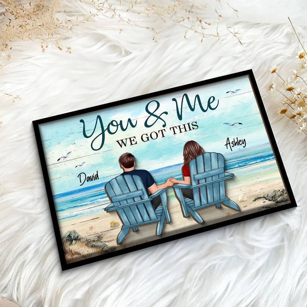 Seaside Memories - Personalized Vintage Beach Couple Wooden Plaque - A Timeless Anniversary Gift for Him & Her - Image 5