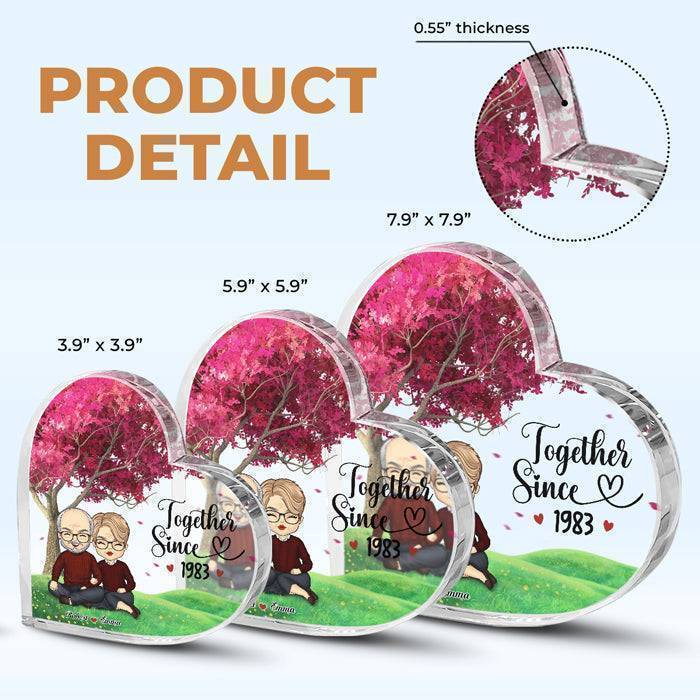 Personalized 'Together Since' Heart Acrylic Plaque - Anniversary & Valentine's Gift - Image 3