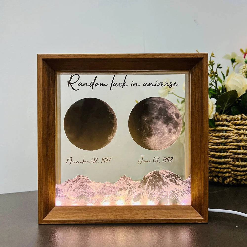 Starry Love - Customized Moon Phases LED Light Frame - A Romantic Universe-Inspired Gift for Anniversaries & Valentine's - Image 4
