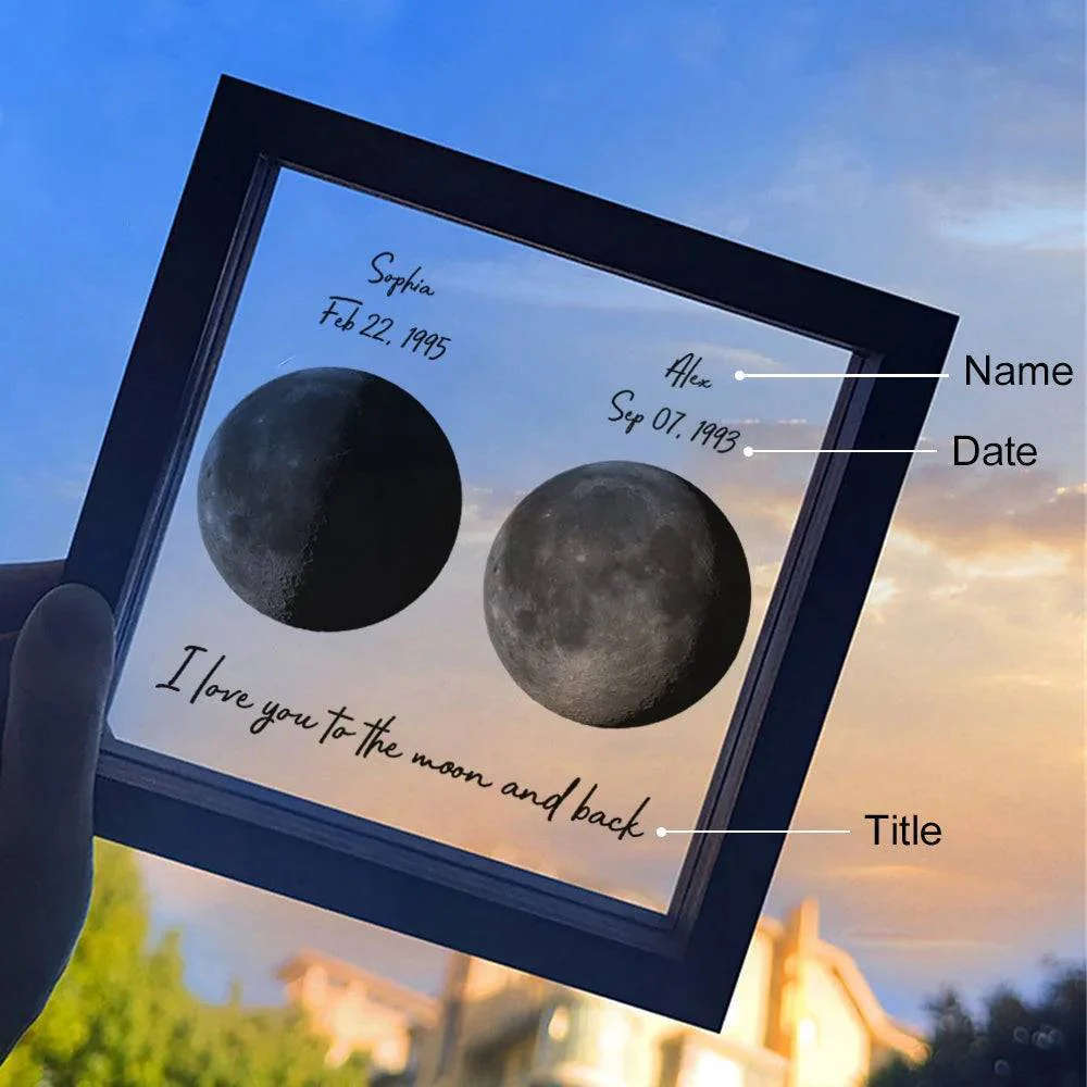 Starry Love - Customized Moon Phases LED Light Frame - A Romantic Universe-Inspired Gift for Anniversaries & Valentine's - Image 6