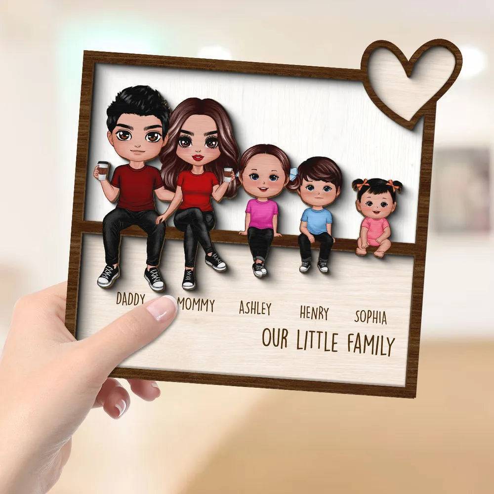 United at Heart - Personalized Family Gathering 2-Layer Wooden Plaque - Cherished Home Decor - Image 3