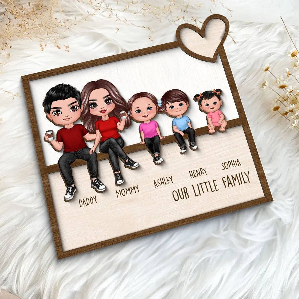United at Heart - Personalized Family Gathering 2-Layer Wooden Plaque - Cherished Home Decor - Image 4