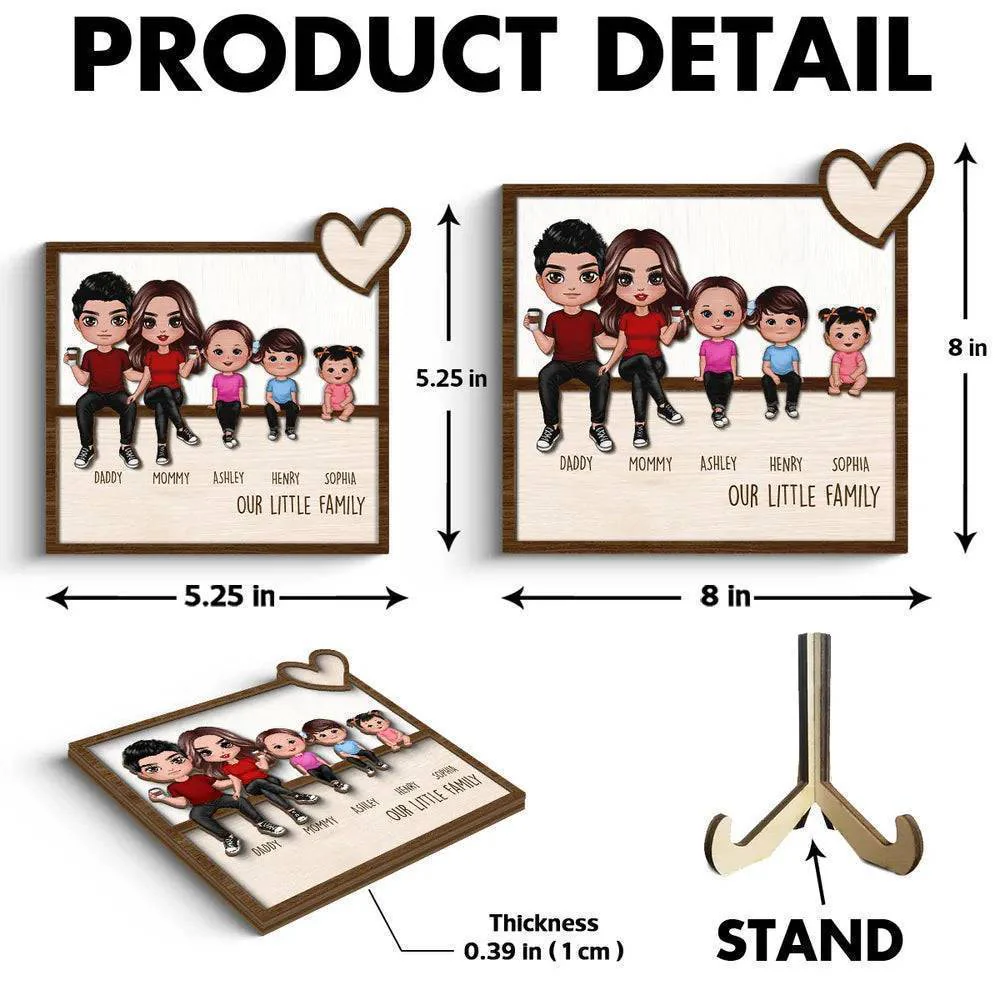 United at Heart - Personalized Family Gathering 2-Layer Wooden Plaque - Cherished Home Decor - Image 5