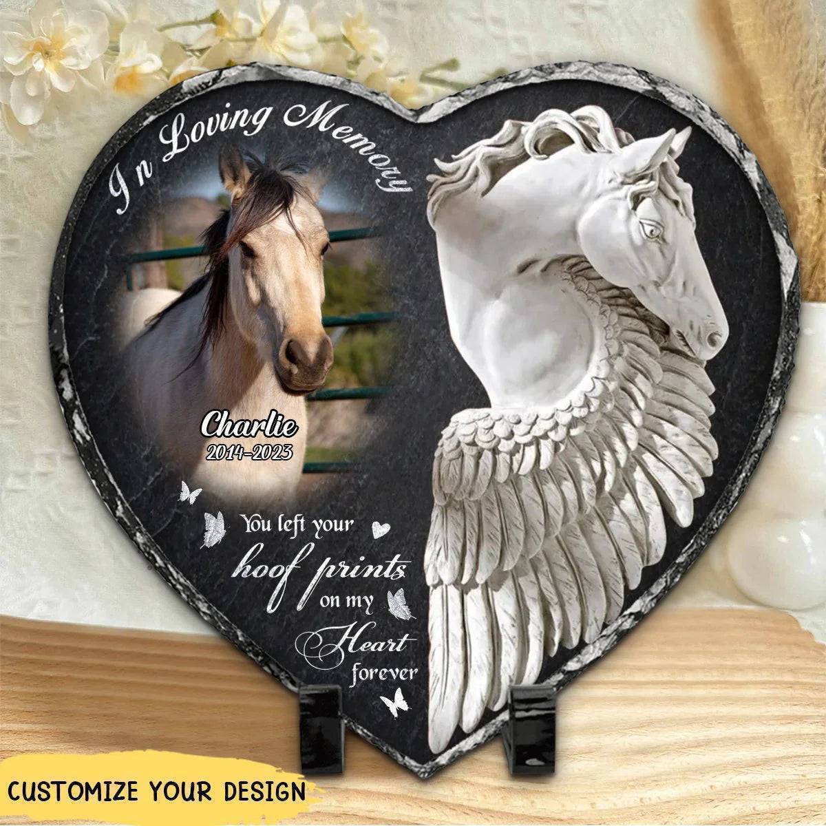 Eternal Gallop Heart Tribute - Custom Horse Memorial Lithograph - Cherished Hoofbeats Keepsake - Unite Hearts in Remembrance - Image 2