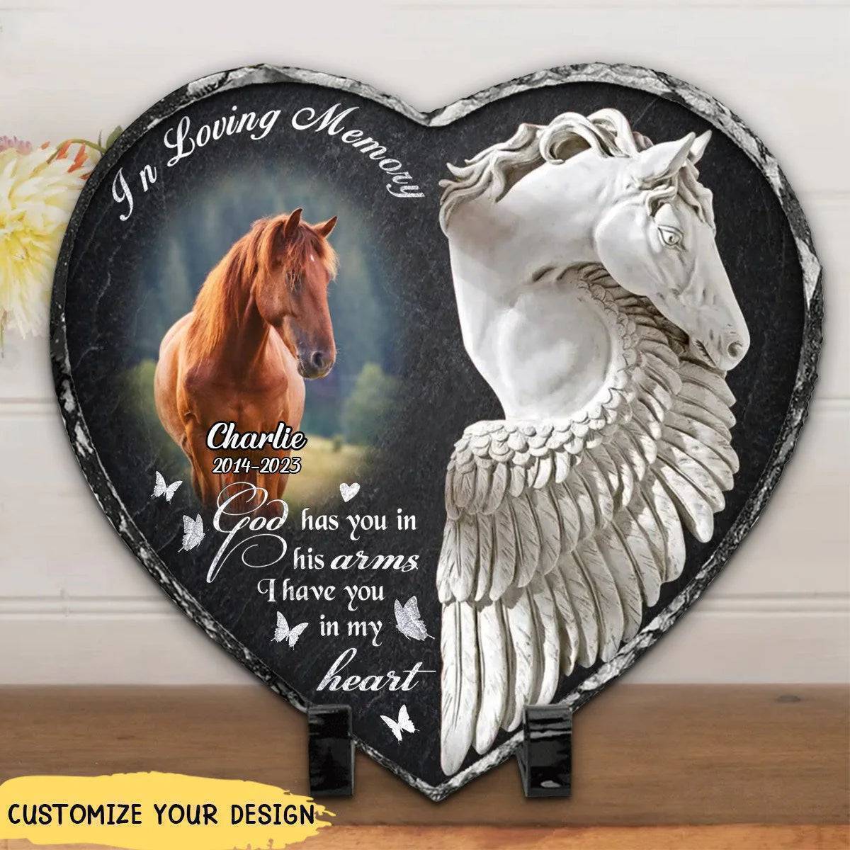 Eternal Gallop Heart Tribute - Custom Horse Memorial Lithograph - Cherished Hoofbeats Keepsake - Unite Hearts in Remembrance - Image 3