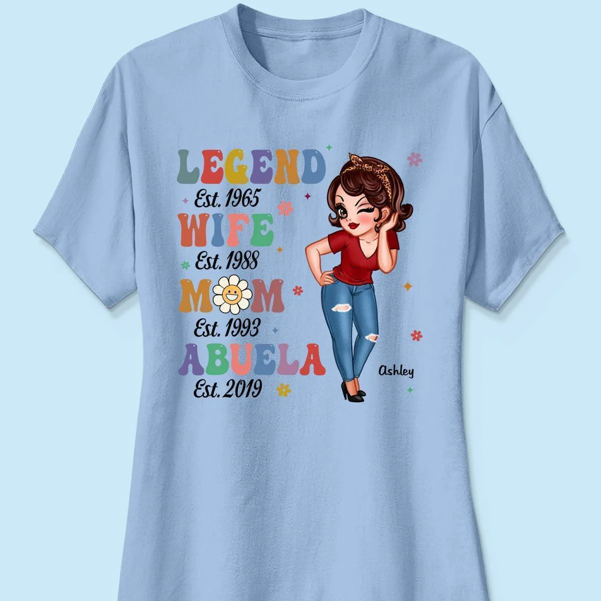Vintage Legend Wife Mom Grandma Personalized Shirt/Hoodie/Sweatshirt - Image 13