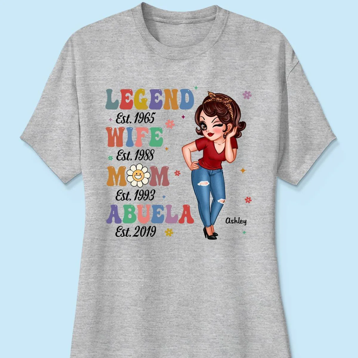 Vintage Legend Wife Mom Grandma Personalized Shirt/Hoodie/Sweatshirt - Image 16