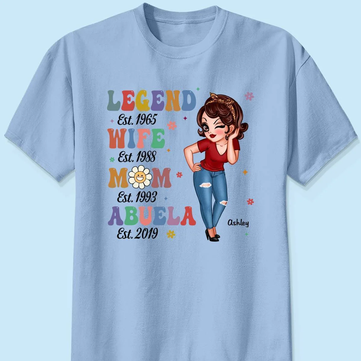 Vintage Legend Wife Mom Grandma Personalized Shirt/Hoodie/Sweatshirt - Image 17
