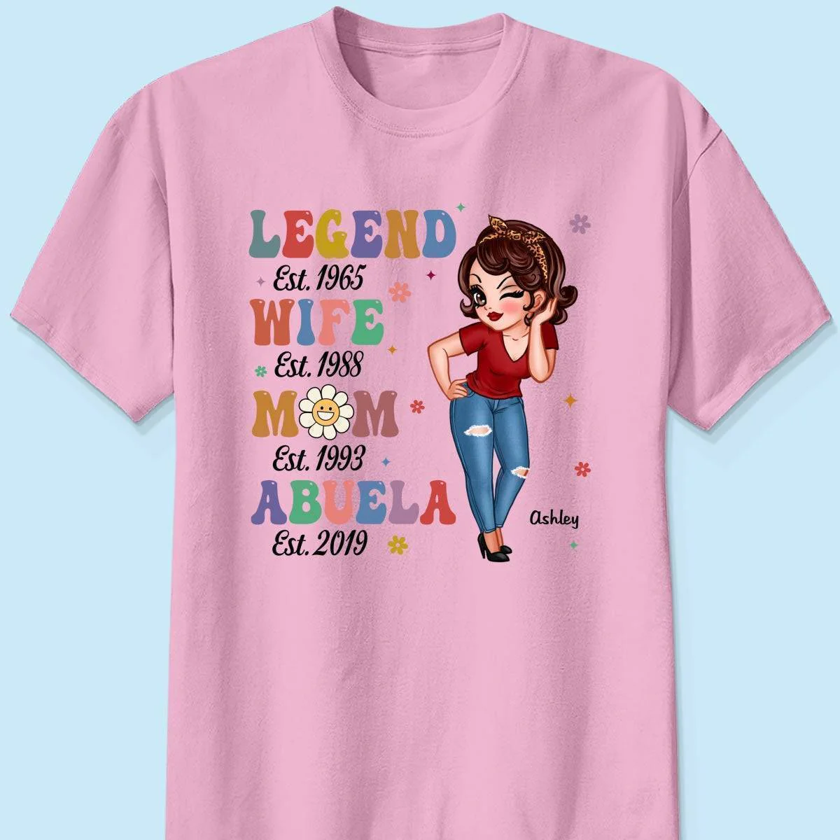 Vintage Legend Wife Mom Grandma Personalized Shirt/Hoodie/Sweatshirt - Image 18