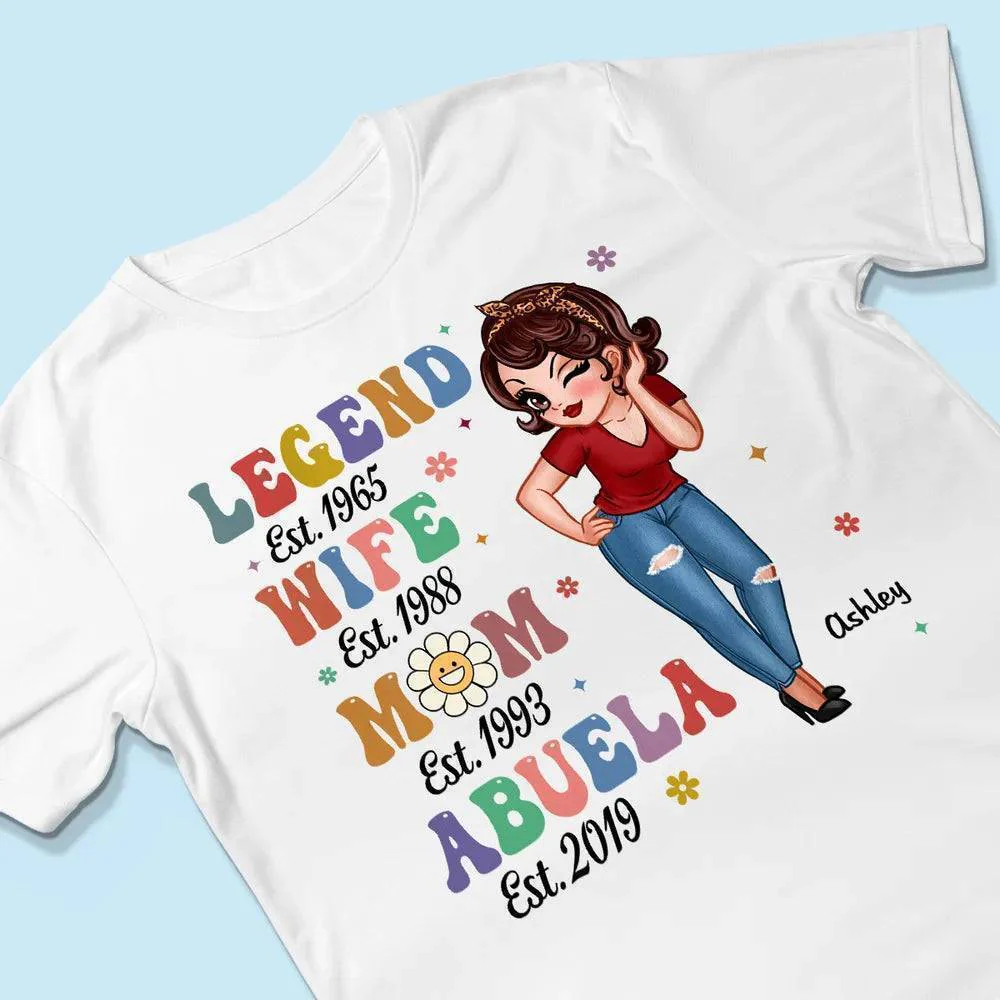 Vintage Legend Wife Mom Grandma Personalized Shirt/Hoodie/Sweatshirt - Image 4