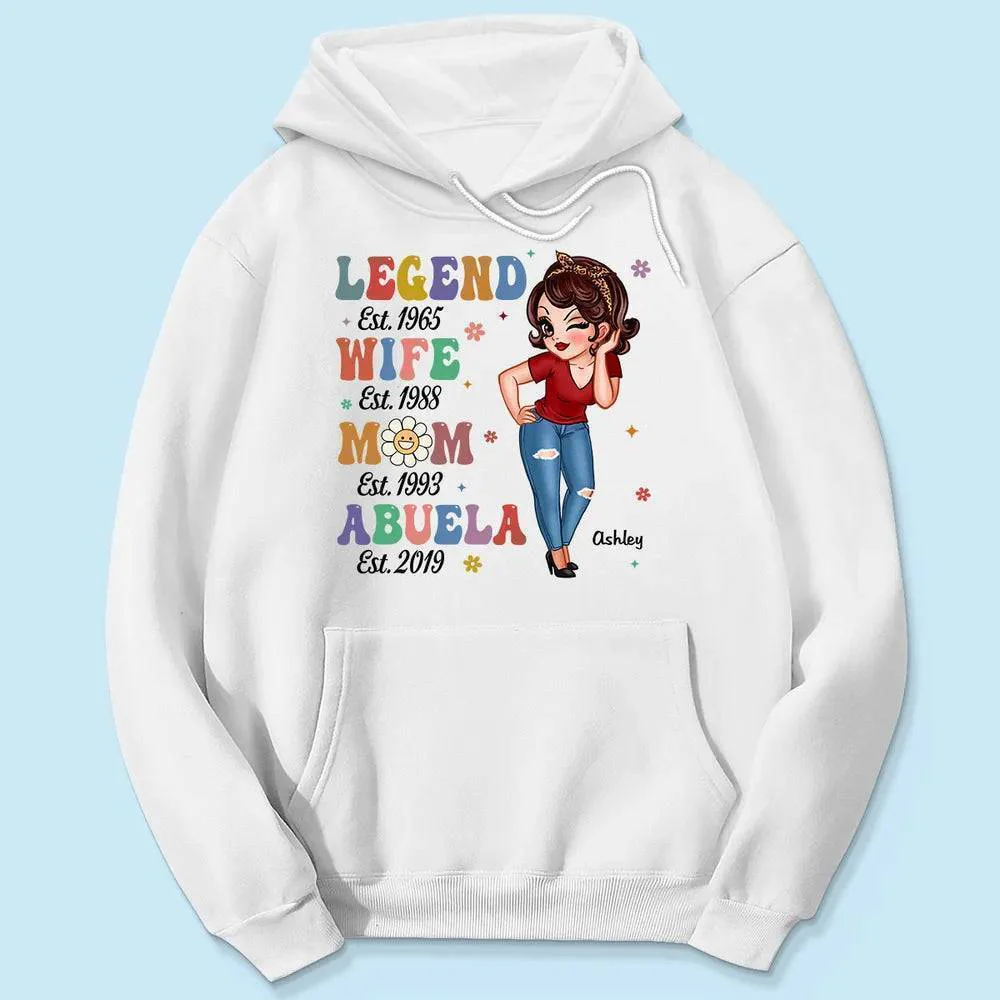 Vintage Legend Wife Mom Grandma Personalized Shirt/Hoodie/Sweatshirt - Image 5