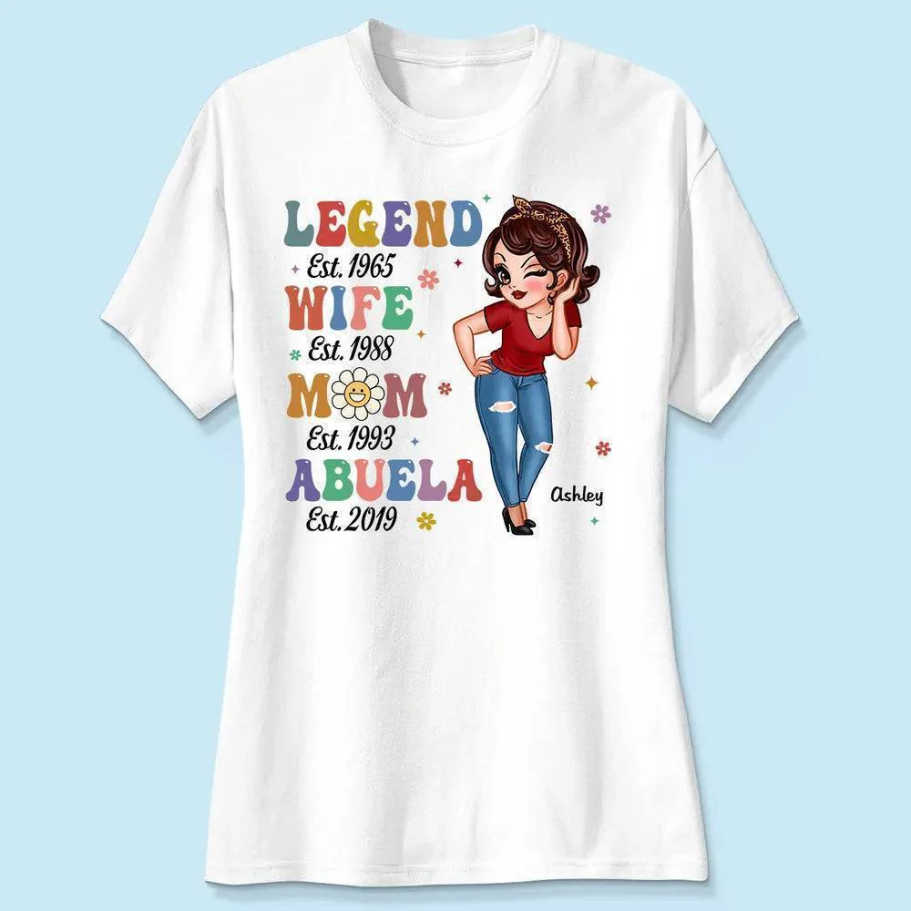Vintage Legend Wife Mom Grandma Personalized Shirt/Hoodie/Sweatshirt - Image 7