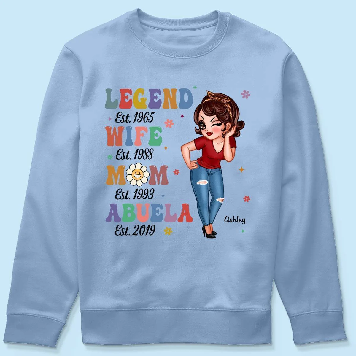 Vintage Legend Wife Mom Grandma Personalized Shirt/Hoodie/Sweatshirt - Image 8