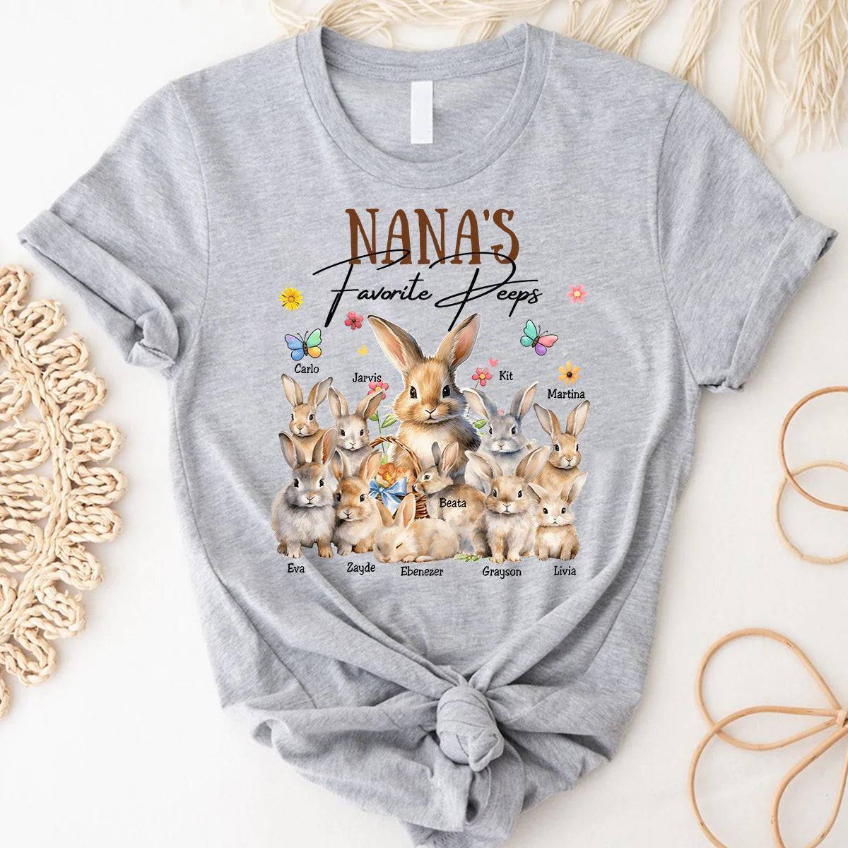 Grandma's Easter Bunny - Personalized Pure Cotton Tee - A Special Gift for Grandma's Favorite - Image 4