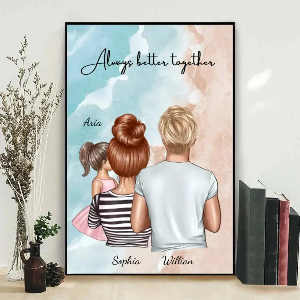 United Hearts - 'Always Better Together' Personalized Poster or Canvas - A Gift to Celebrate Family Unity - Image 4