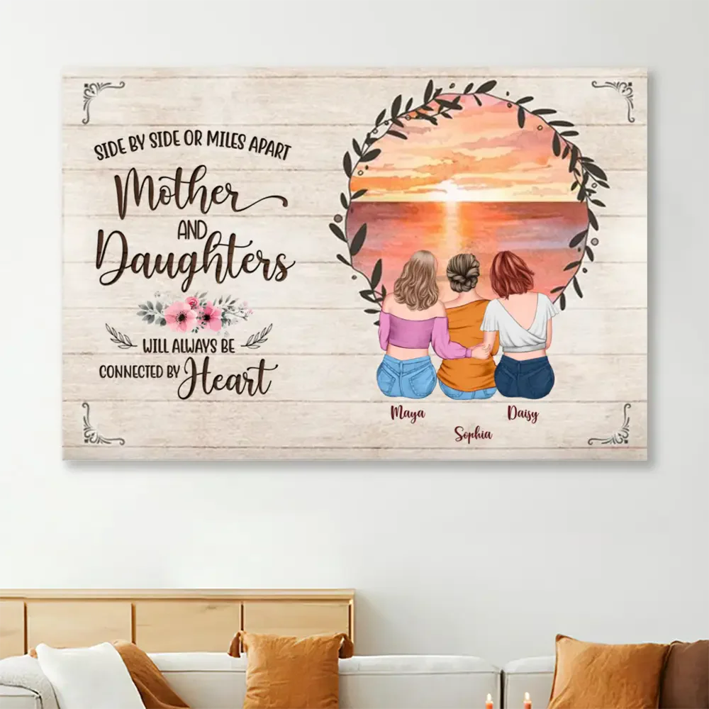 Eternal Maternal - Personalized Sunset Canvas/Poster - The Enduring Love Between Mother & Children - Image 2