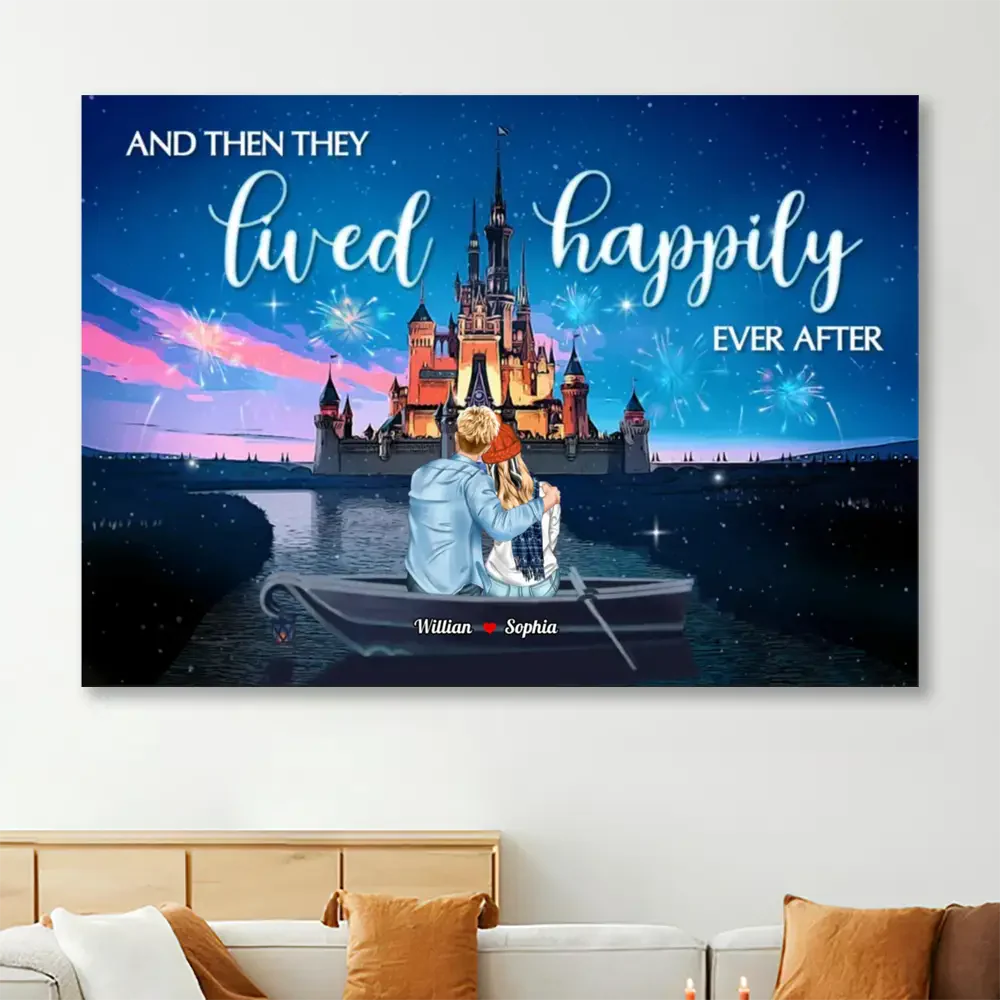 Enchanted Ever After - Personalized Poster or Canvas "And They Lived Happily Ever After" - The Perfect Gift to Cherish Love Stories - Image 2