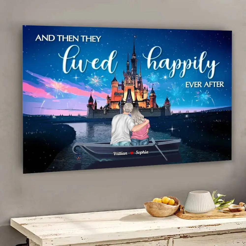 Enchanted Ever After - Personalized Poster or Canvas "And They Lived Happily Ever After" - The Perfect Gift to Cherish Love Stories - Image 3