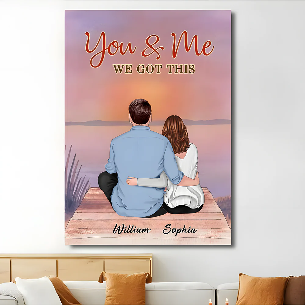 Twilight Embrace - Always Better Together Personalized Poster/Canvas - Ideal Gift for Couples, Partnerships in Love - Image 2