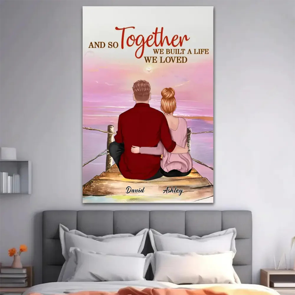 Twilight Embrace - Always Better Together Personalized Poster/Canvas - Ideal Gift for Couples, Partnerships in Love - Image 3