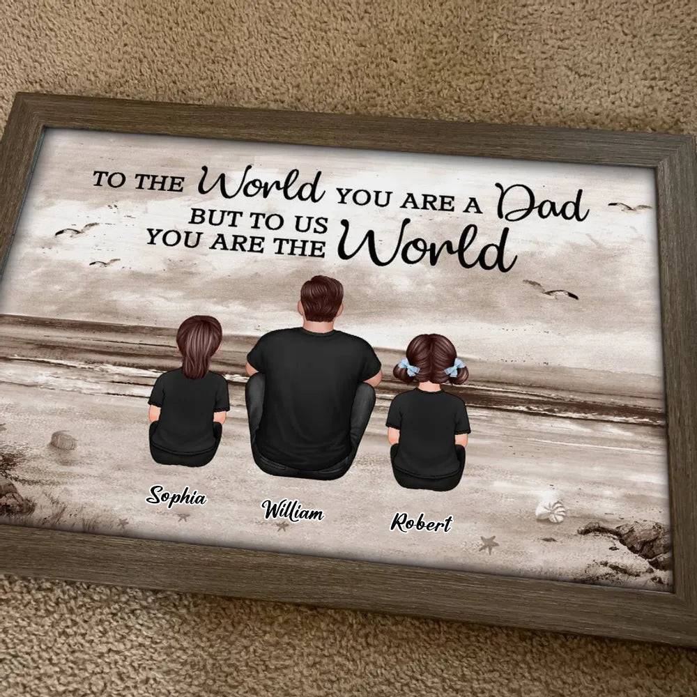Dad And Sons Daughters Retro Vintage Beach Personalized Poster, Heartfelt Father's Day Gift For Dad, For Husband - Image 6