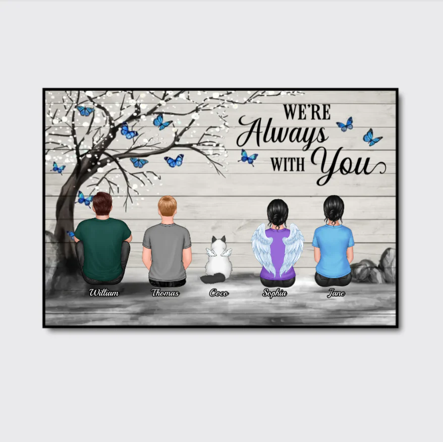 I Am Always With You - Personalized Custom Name LED Night Light or Acrylic or Wooden Plaque - Memorial Gift - Image 5