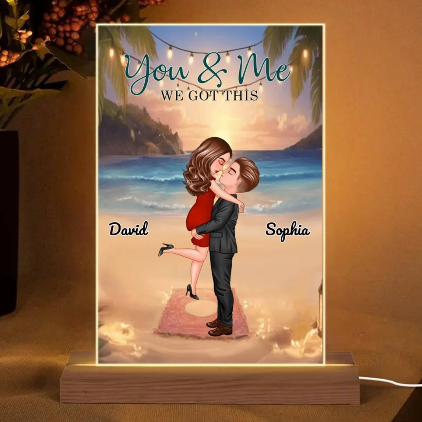 My Missing Piece - Personalized Wooden Or Acrylic Or LED Plaque - Engraved Design for Him/Her - Image 4