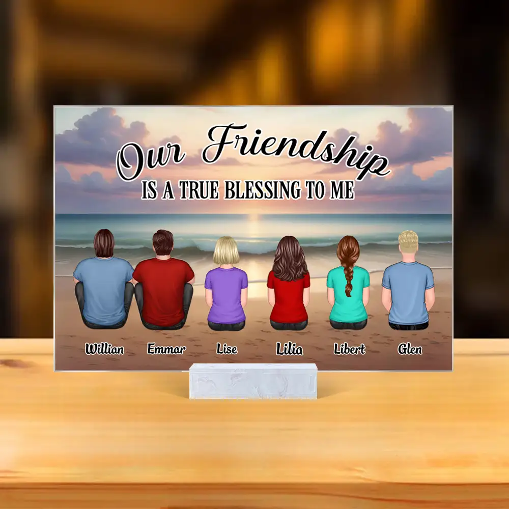 Friendship Back View Design - Personalized Poster, Pillow, Wall Art, Home Decor, Unique Gift for Friends - Image 2