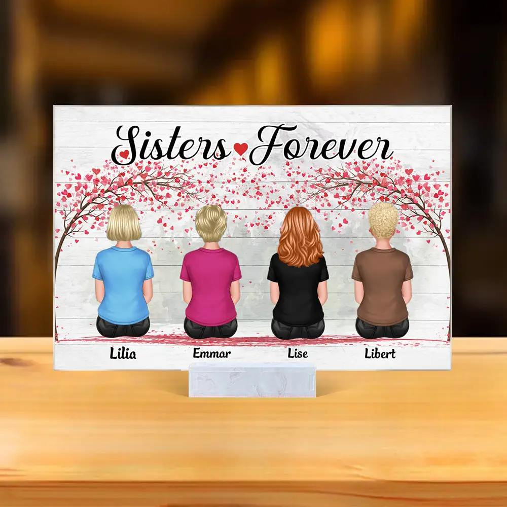 Sister Back View Design - Personalized Poster, Pillow, Wall Art, Home Decor, Unique Gift for Sisters - Image 3