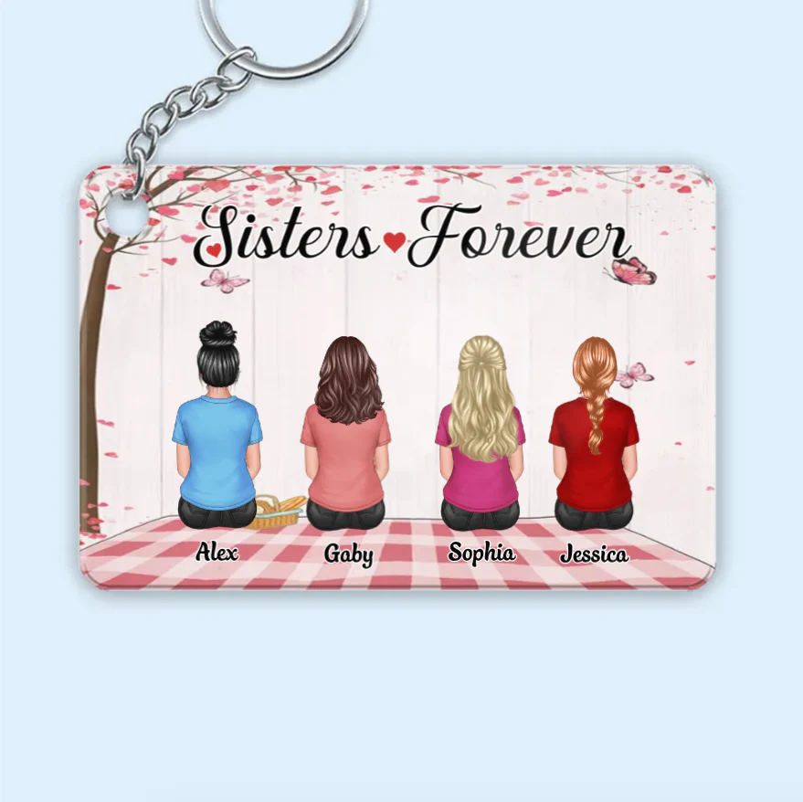 Sister Back View Design - Personalized Poster, Pillow, Wall Art, Home Decor, Unique Gift for Sisters - Image 4