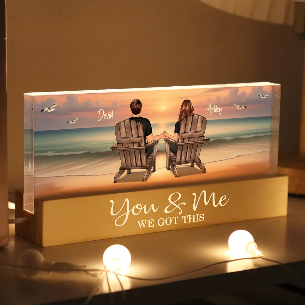 Seaside Memories - Personalized LED Plaque, Poster, Canvas, Car Hanger, Pillow, Wallet Card - Unique Gift for Couple, Husband, Wife, Dad, Mom - Image 2