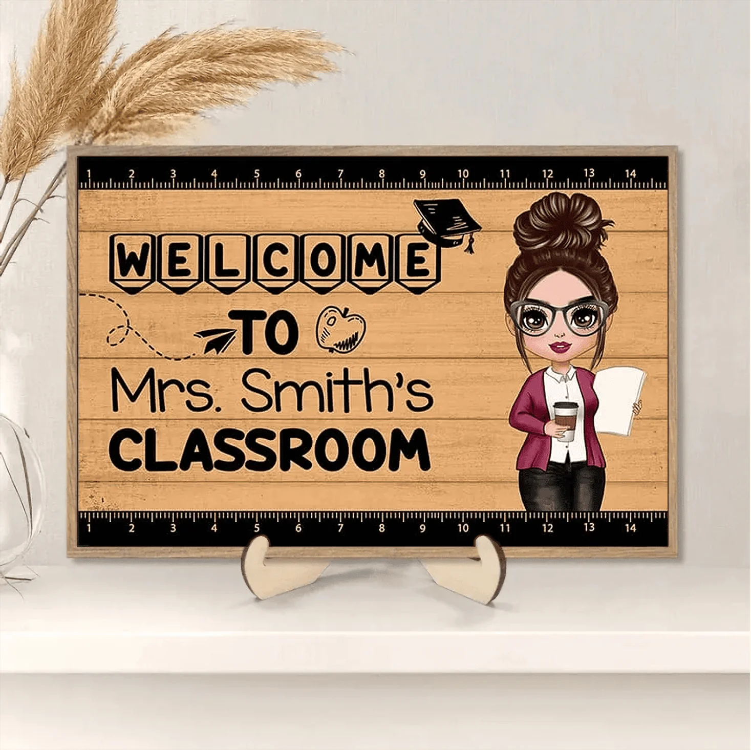 Welcome To Teacher Classroom Personalized Horizontal Poster & Canvas, Plaque, Pillow, Bag, Cup, Sign - Back To School Gift For Teacher, Teacher Appreciation Gift - Image 2