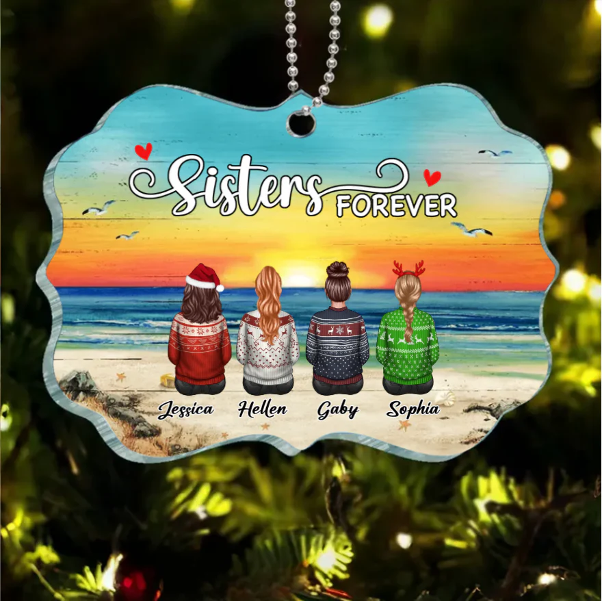 Sister - The Love Between Brothers And Sisters Is Forever - Personalized Ornament or Poster or Plaque or Keychain - Image 2