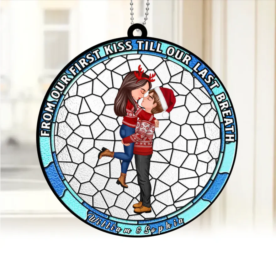 Where There Is Love There Is Life - Couple Personalized Ornament or Keychain - Custom Gift For Husband Wife, Anniversary - Image 3