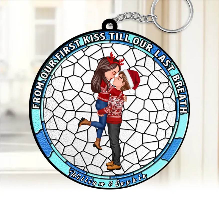 Where There Is Love There Is Life - Couple Personalized Ornament or Keychain - Custom Gift For Husband Wife, Anniversary - Image 4