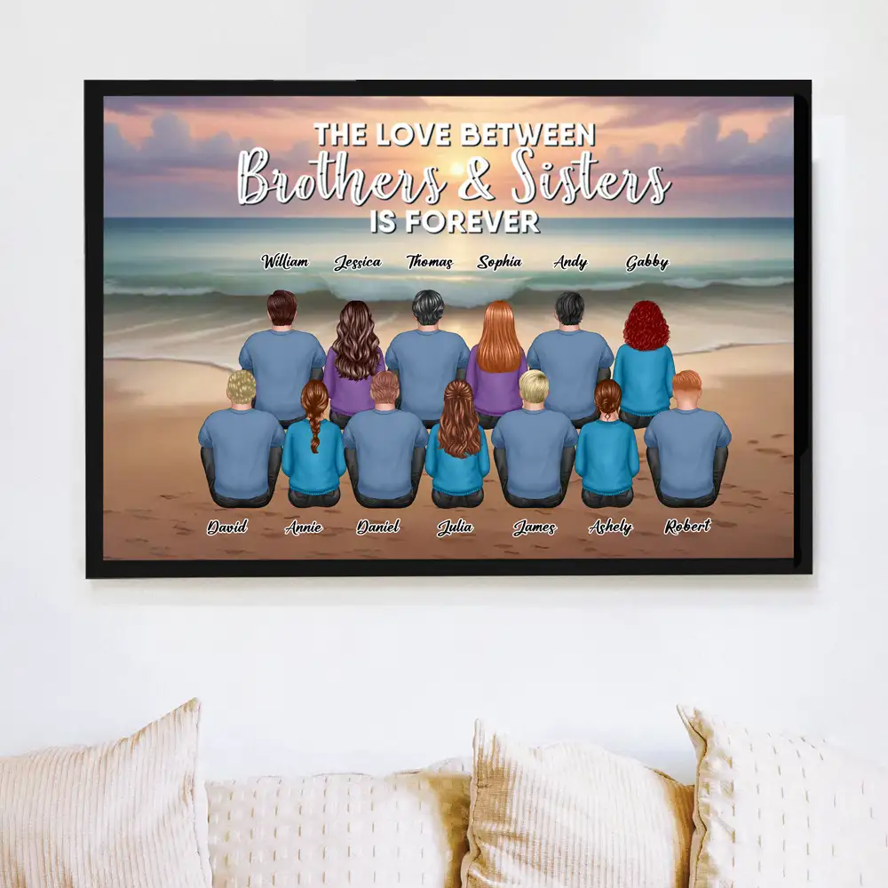 The Love Between Brothers And Sisters Is Forever - Personalized Poster or Keychain or Ornament or Plaque - Image 4