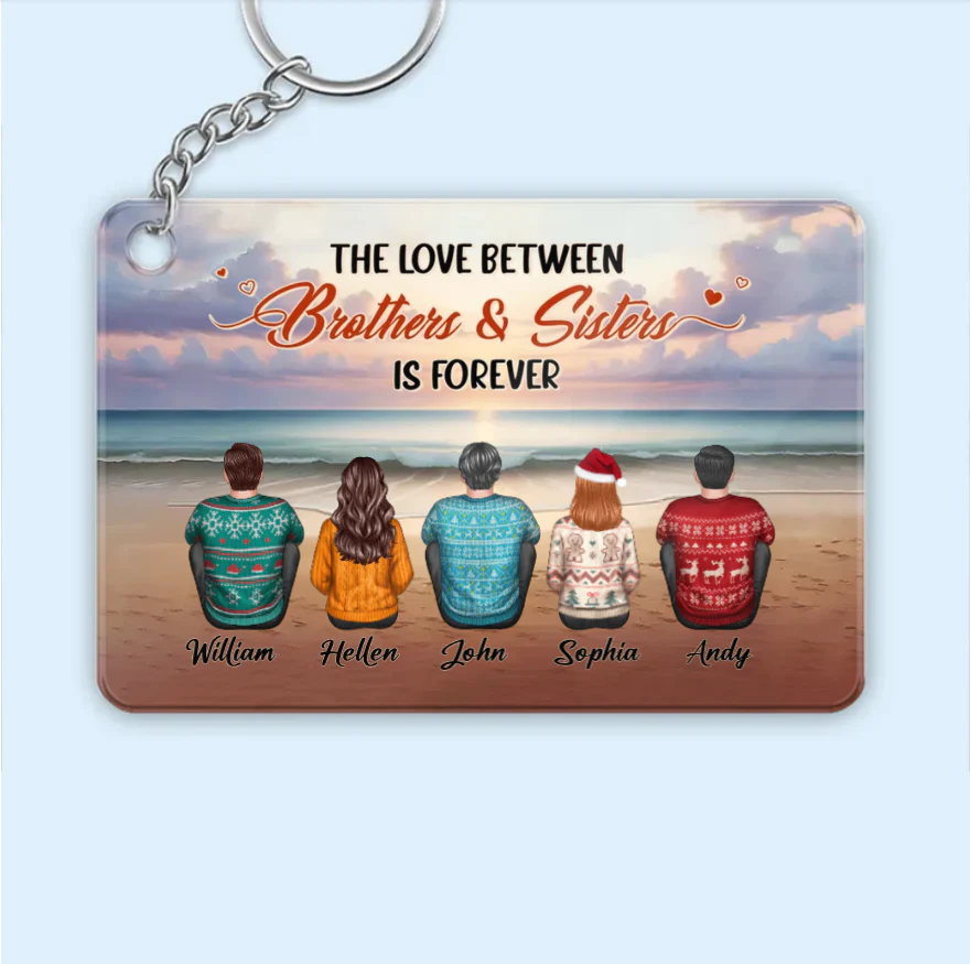 Personalized Sibling Love Acrylic Ornament - Custom Brothers & Sisters Keepsake - Image 3
