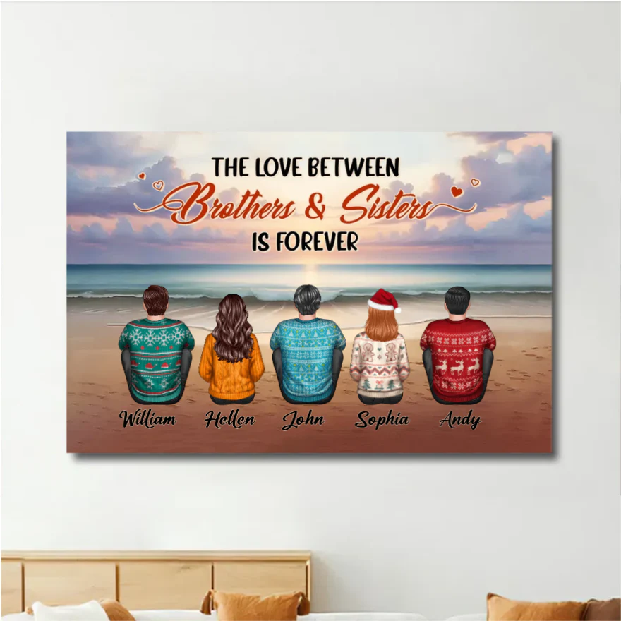 Personalized Sibling Love Acrylic Ornament - Custom Brothers & Sisters Keepsake - Image 5