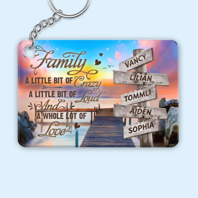 Family Love Personalized Poster, Ornament, Keychain, Plaque - A Little Bit of Crazy, A Whole Lot of Love - Custom Family Gift for Special Occasions - Image 2