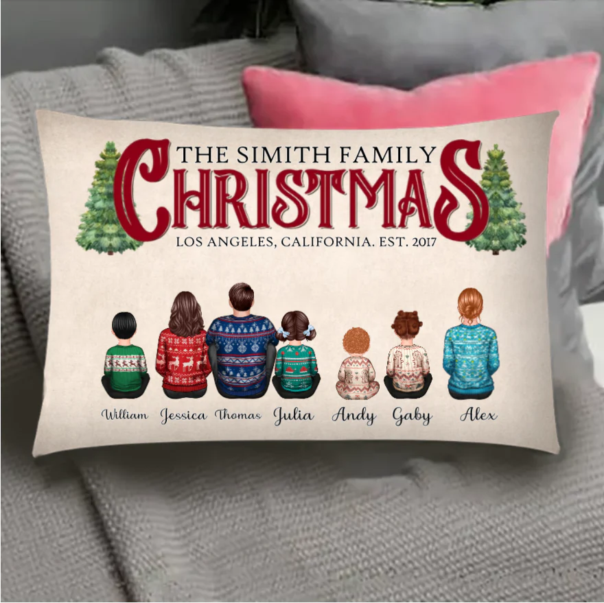 Christmas Family Sitting Together Personalized Poster, Christmas Decoration - Image 10